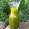 Carafe of Green Herbs in Olive Oil